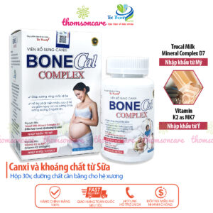 Bone Cal Complex - Bổ sung Canxi từ sữa - giảm loãng xương, còi xương ở trẻ em và người lớn, có thêm D3, K2 Hộp 30 viên , Thomsoncare