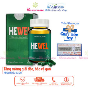 Hewel Hộp 30 viên - Hỗ trợ giải độc gan, bảo vệ gan, bổ gan - Có tem tích điểm đổi quà - Chính hãng, Thomsoncare