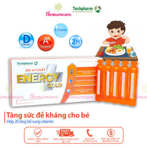 Energy Gold Đa vi chất Hộp 20 ống – bổ sung vitamin, hỗ trợ tăng sức đề kháng cho bé – Mẫu mới